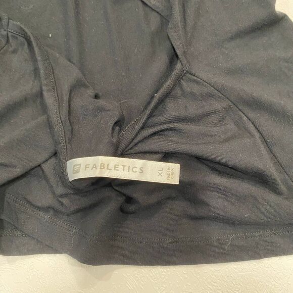 Fabletics Black Halter Tank Top XL | Strappy Back Athleisure Workout Top - Picture 3 of 4